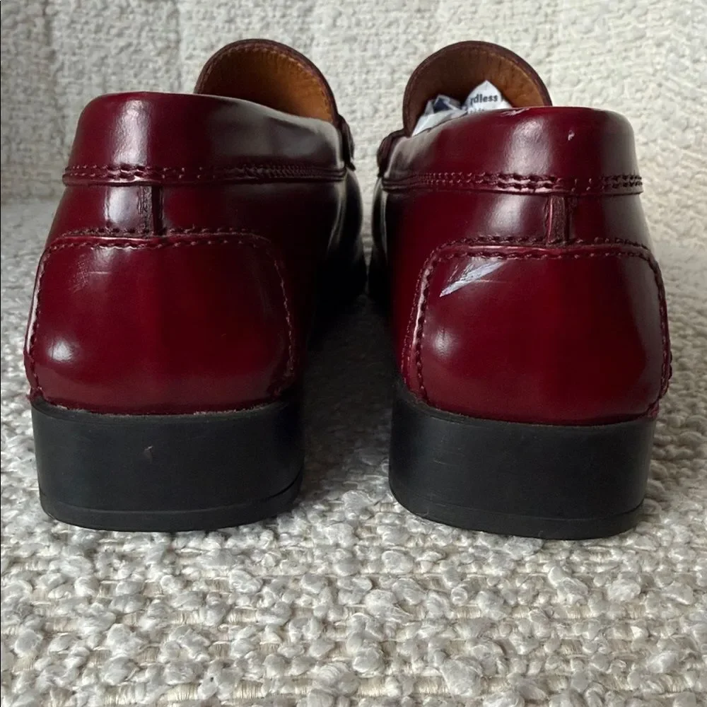 Tod’s Junior Penny Loafers Burgundy Leather Kids EU 31 Classic Dress Shoes